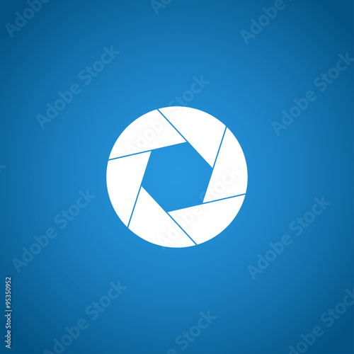 aperture icon. Flat design style