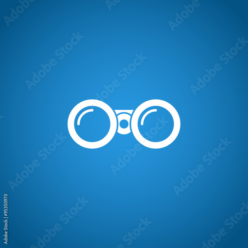 Binocular icon. Flat design style
