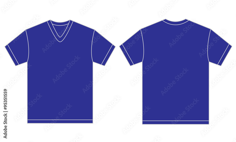 Blue V-Neck Shirt Design Template For Men Blue V-Neck Shirt Design Template For Men