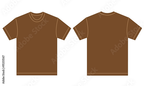 Brown Shirt Design Template For Men