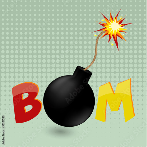 Cartoon comics vector bomb