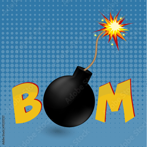 Cartoon comics vector bomb