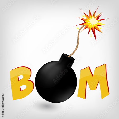 Cartoon comics vector bomb