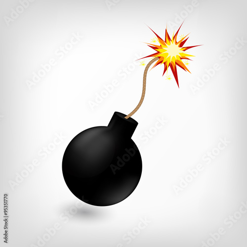 Cartoon comics vector bomb