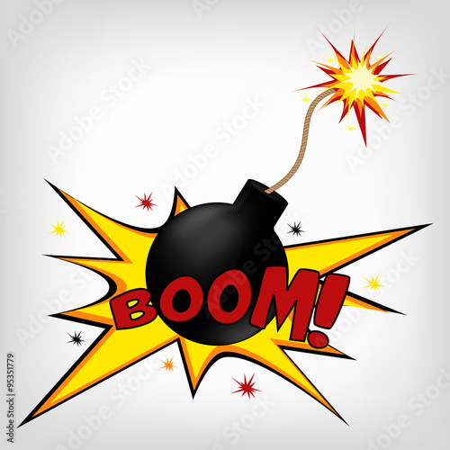 Cartoon comics vector bomb