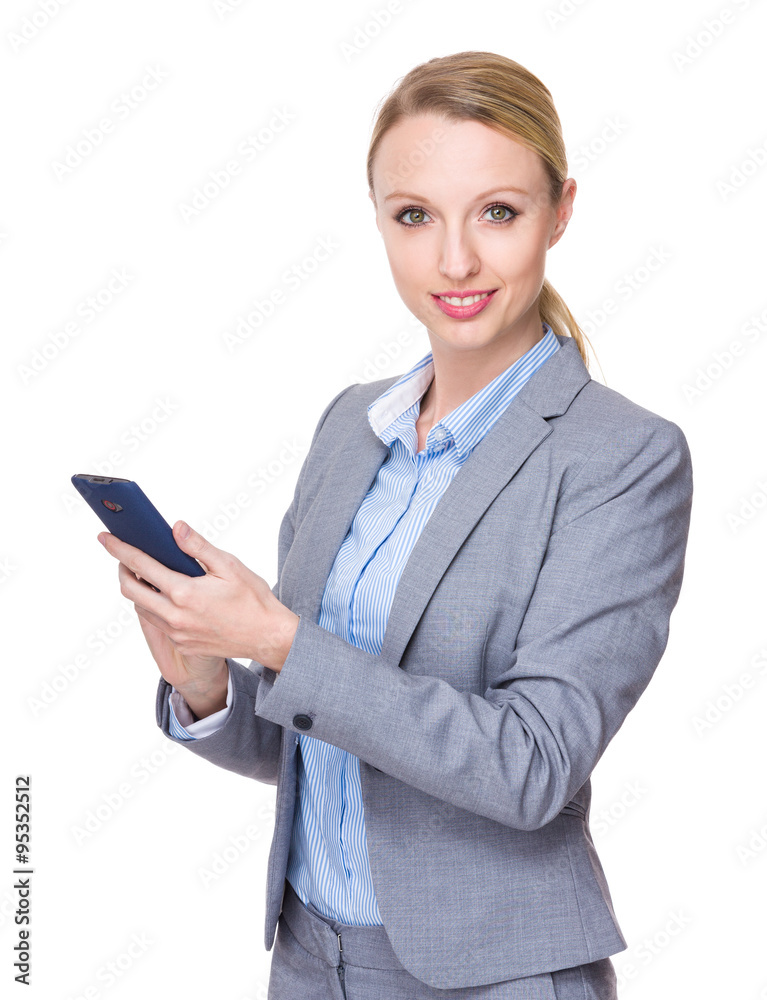 Businesswoman use of the mobile phone Businesswoman use of the mobile phone