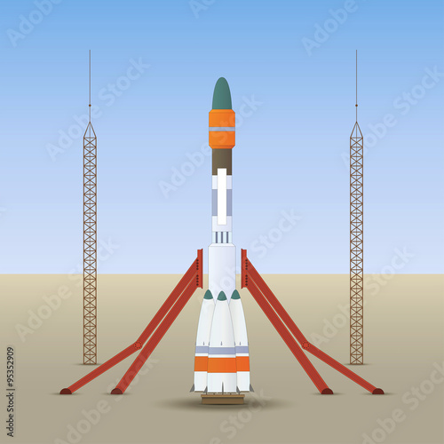 Rocket transport before launching into space