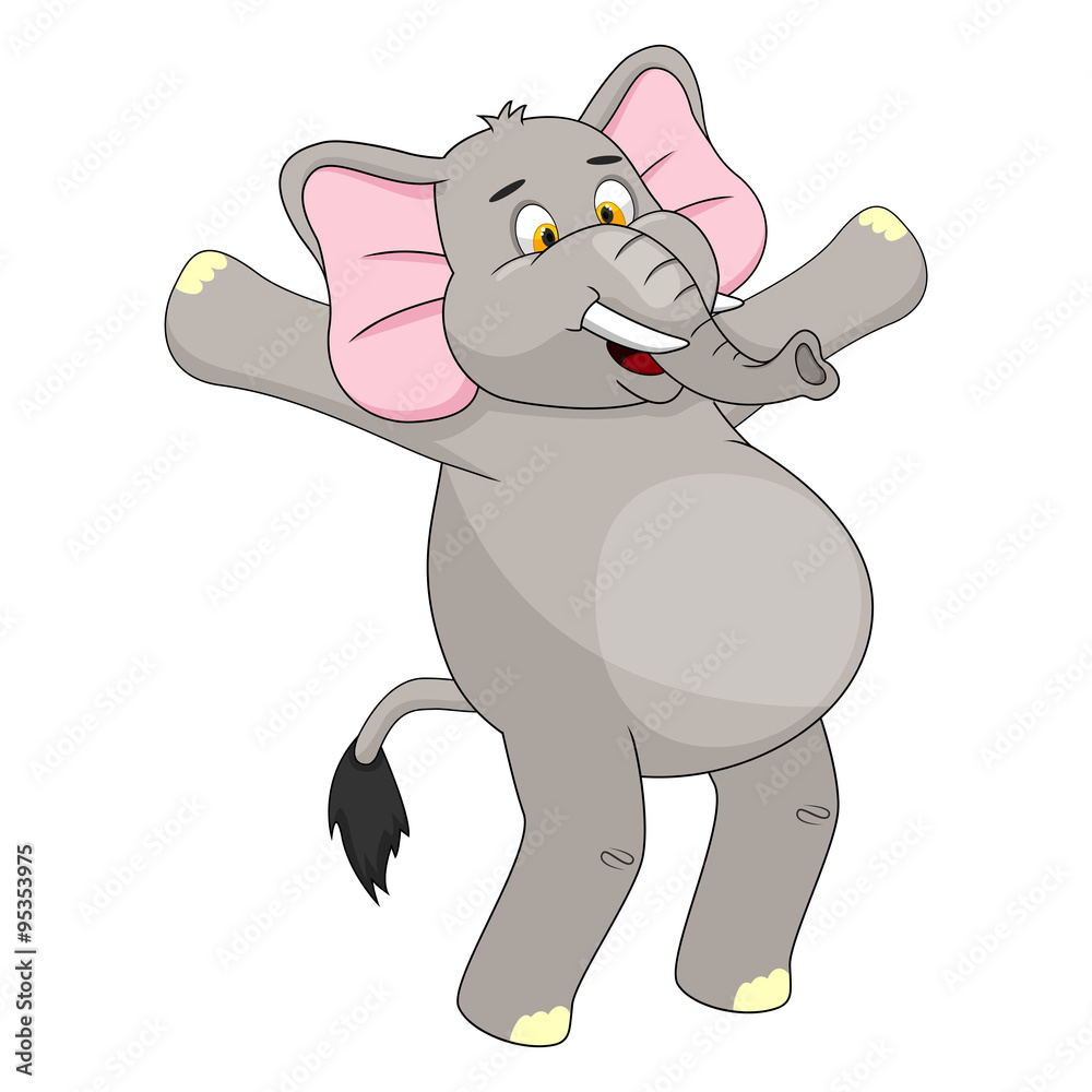 Elephant Cartoon Vector Illustration Elephant Cartoon Vector Illustration