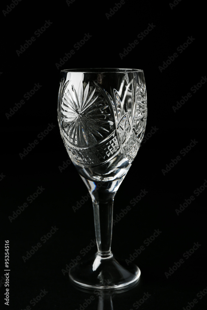 Empty glass on black background Empty glass on black background