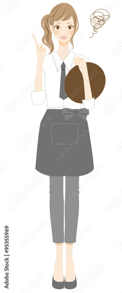 カフェで働く女性 怒る カフェで働く女性 怒る