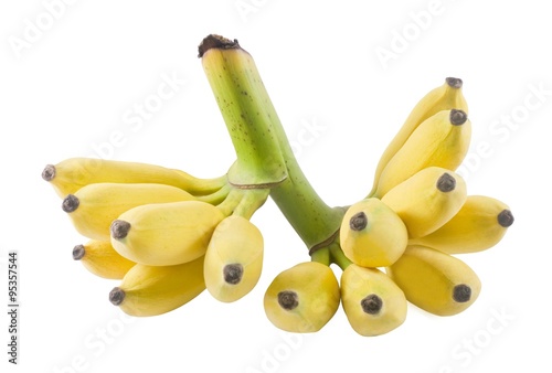 Ripe Yellow Banana Fruits on A White Background