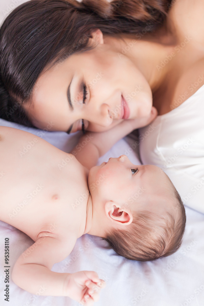 happy family. mother and baby happy family. mother and baby