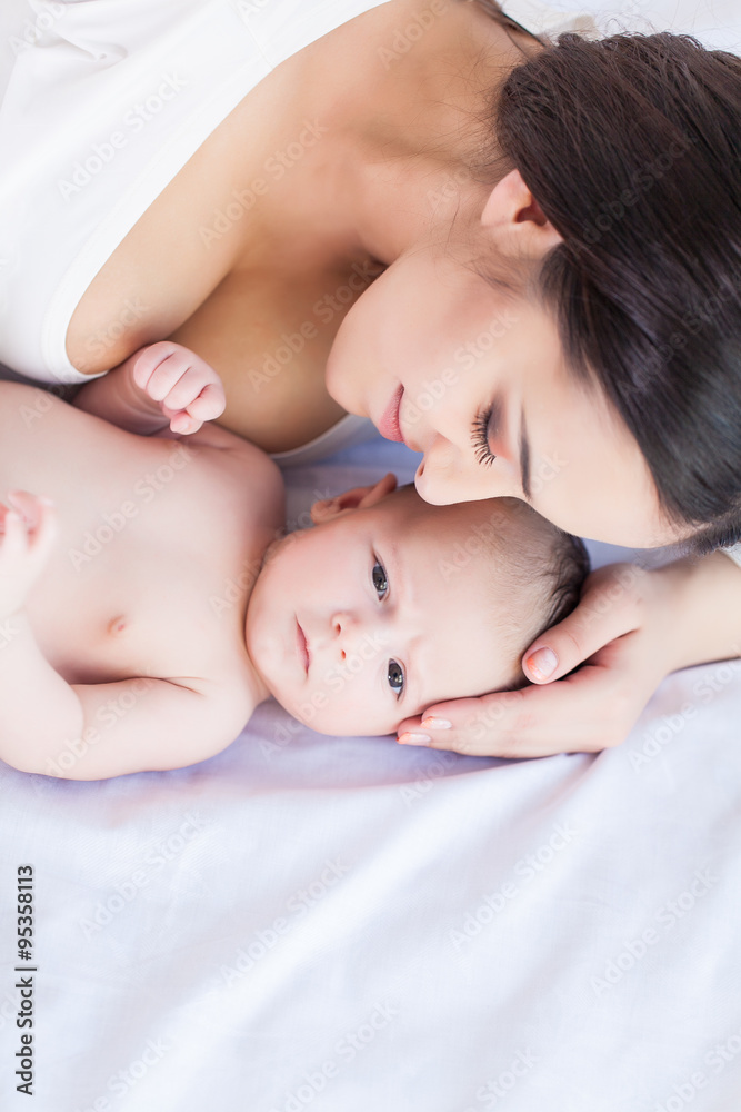 happy family. mother and baby happy family. mother and baby