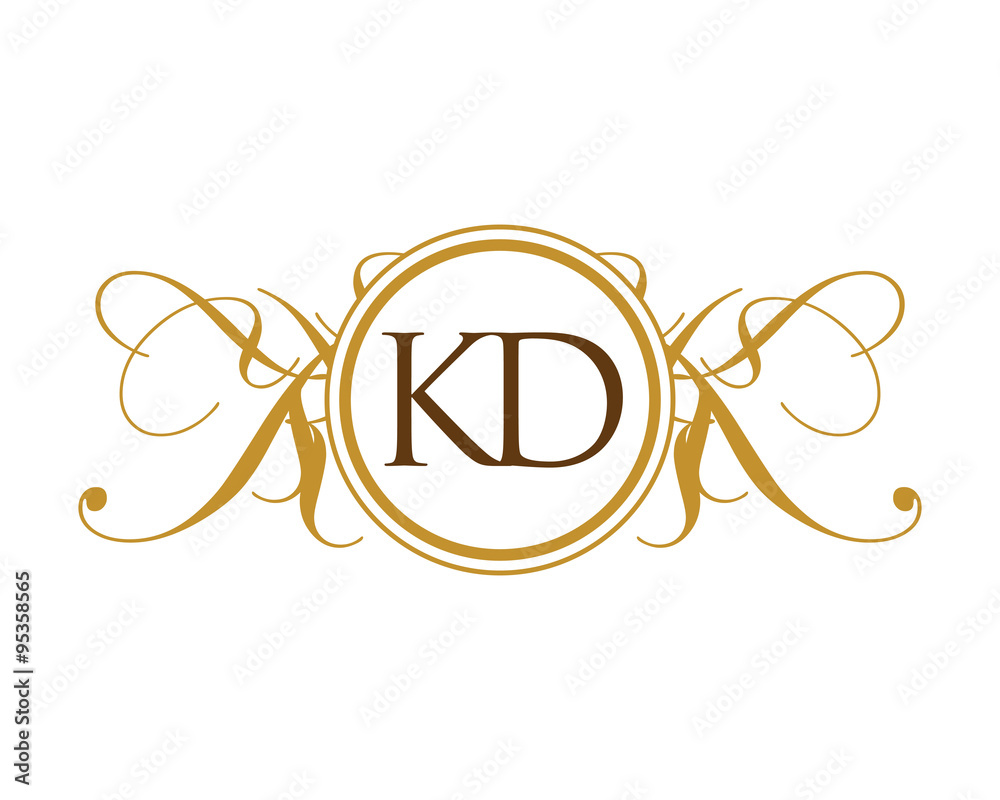 KD Luxury Ornament Initial Logo KD Luxury Ornament Initial Logo