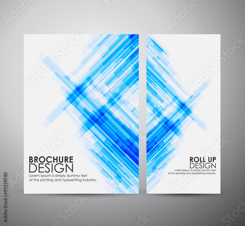 Brochure business design template or roll up. Vector Illustration 