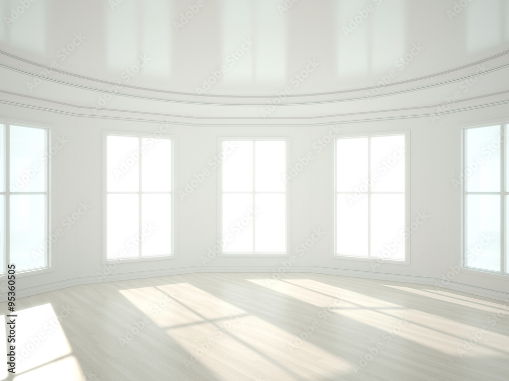 Obraz premium 3d illustration of empty modern interior