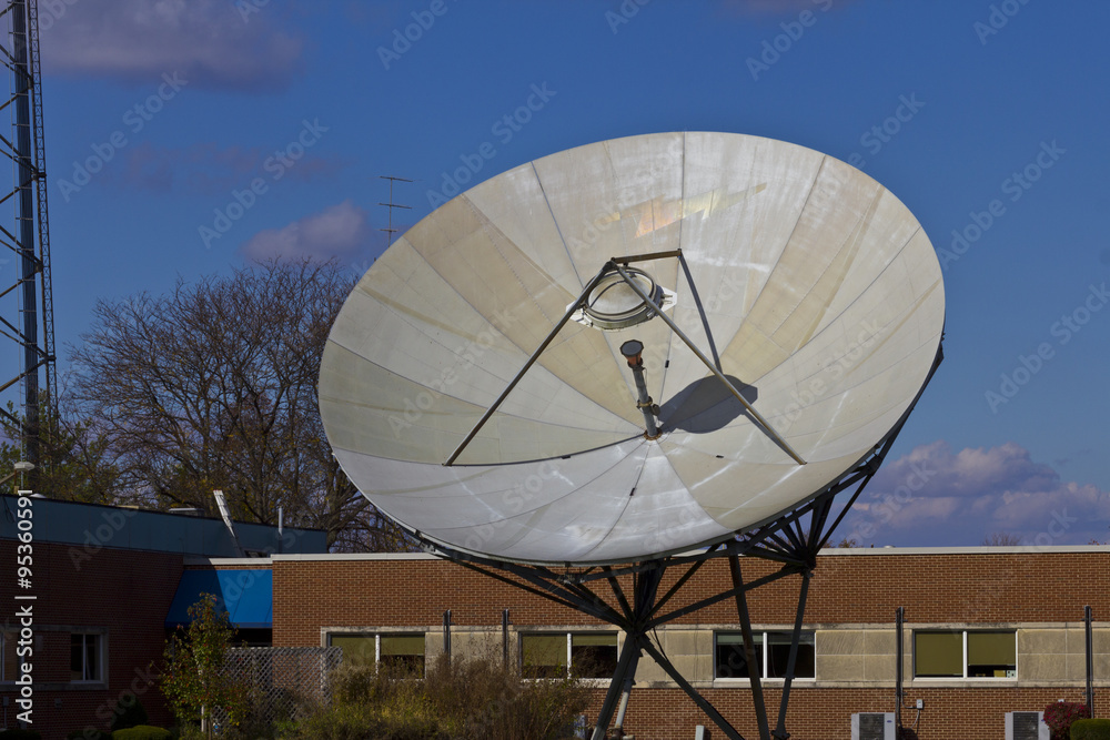 Broadcast Satellite Dishes at a Television Station IV
