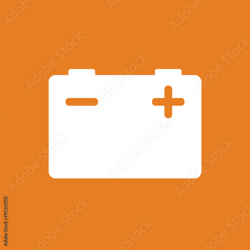 Flat battery icon. Car battery icon.