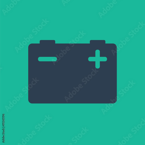 Flat battery icon. Car battery icon.