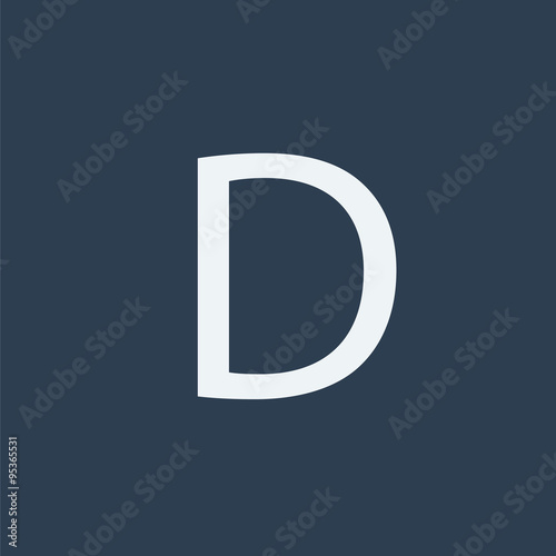 D letter icon. Alphabet icon.