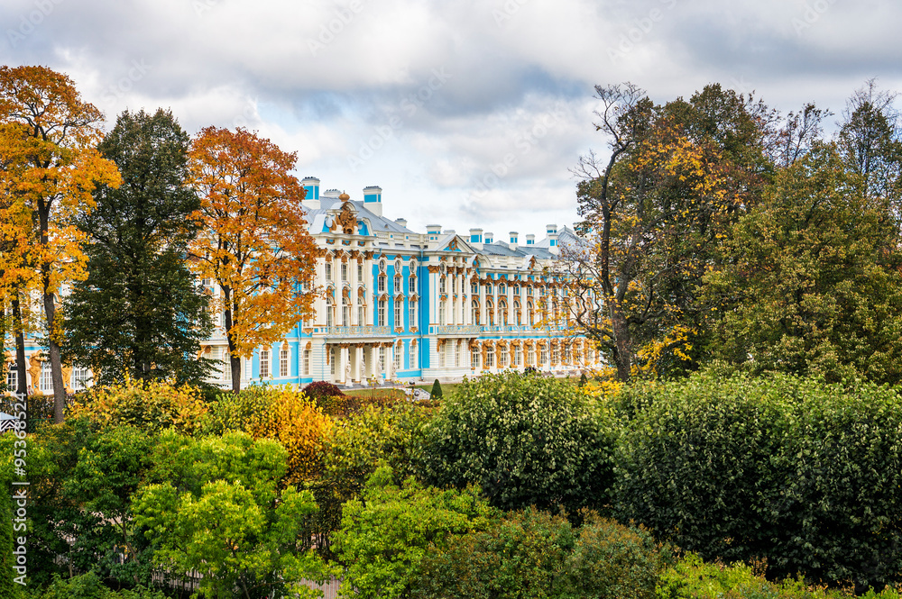 Catherine Palace Exterior in autumn