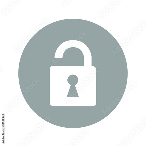 lock icon  Flat design style