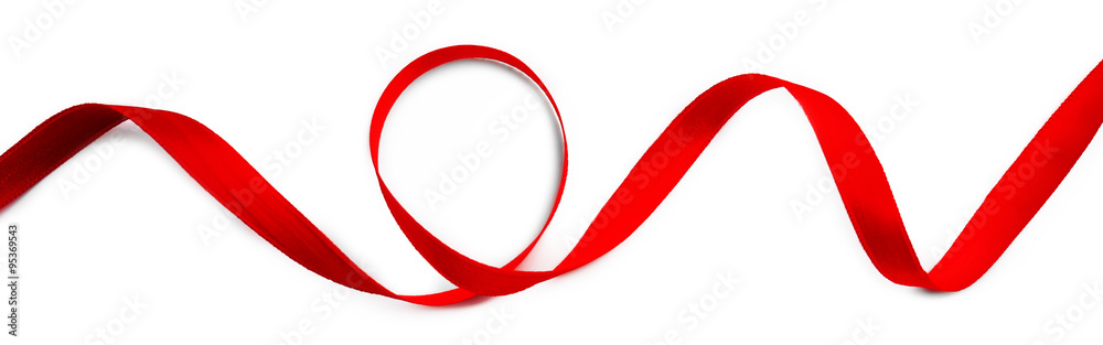 Red ribbon isolated on white Red ribbon isolated on white
