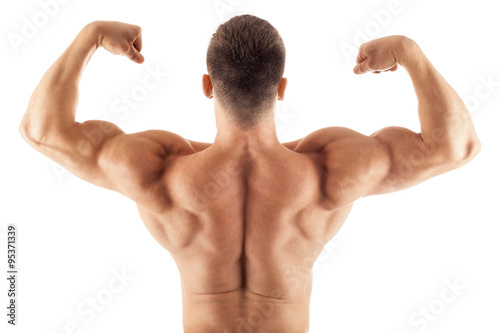 muscular handsome man posing