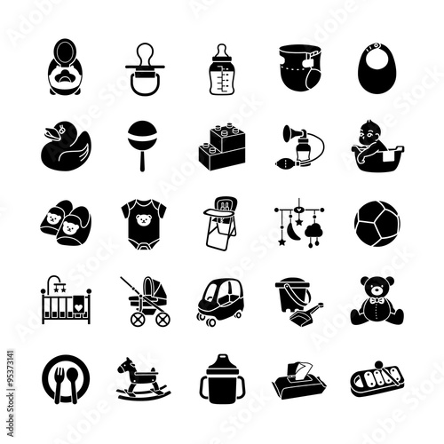 Baby stuff vector icons