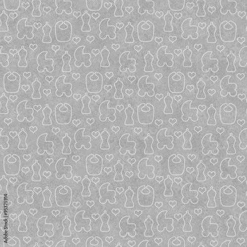 Gray Baby Tile Pattern Repeat Background