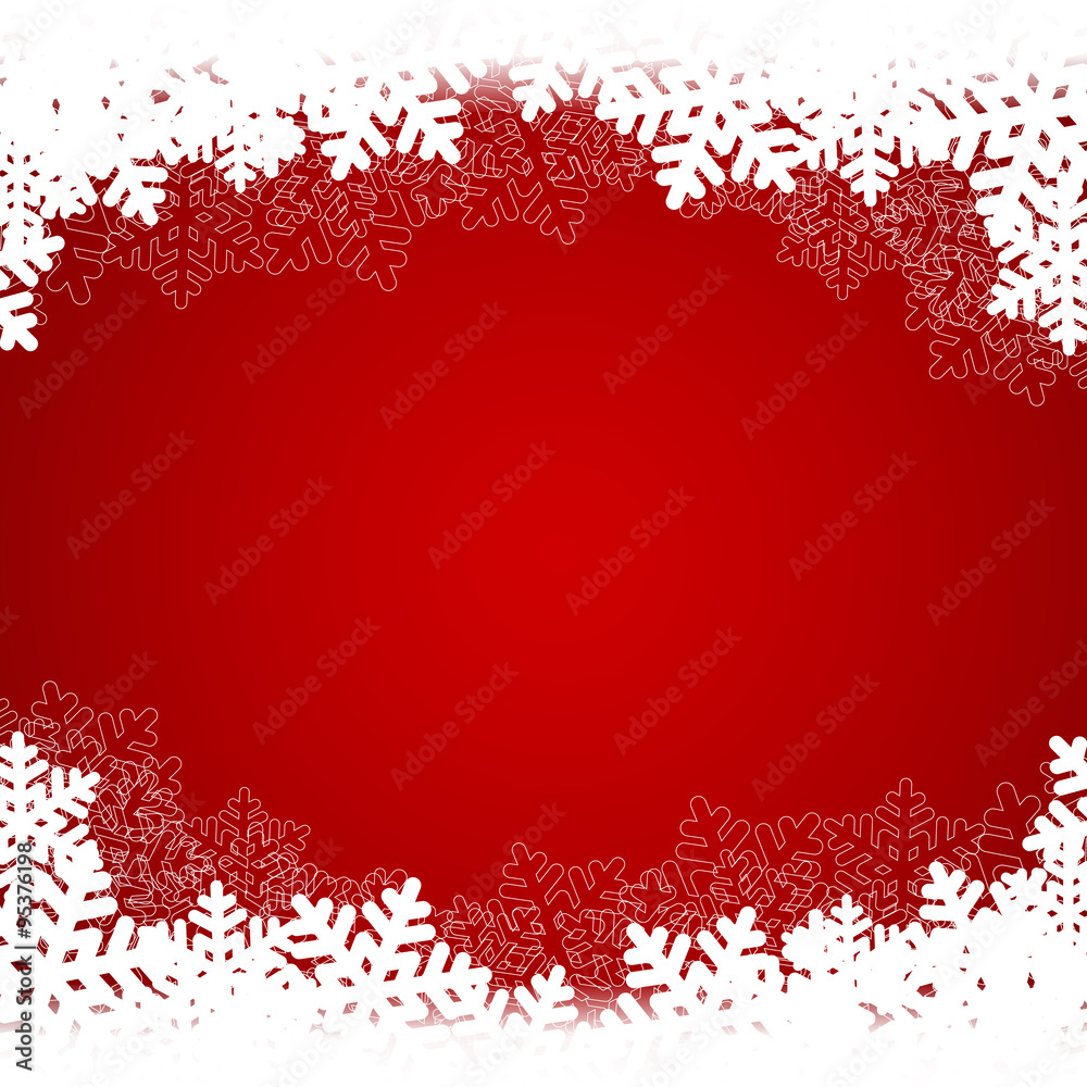 Obraz premium red snowflake background