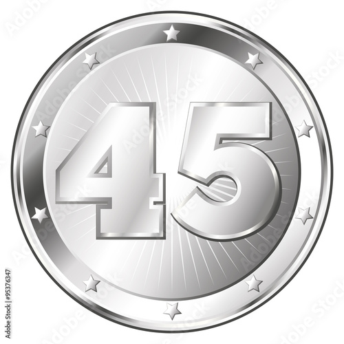 Forty-Five Year Anniversary - Round Silver Badge photo