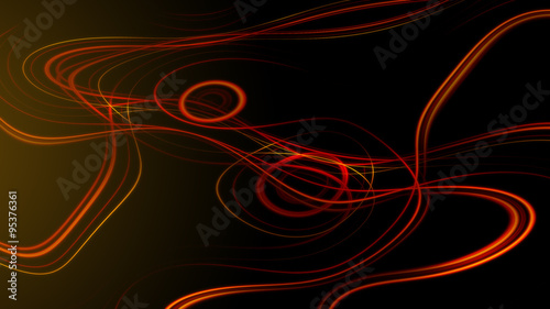 abstract lines wave glowing in dark