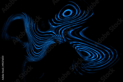 abstract lines wave glowing in dark