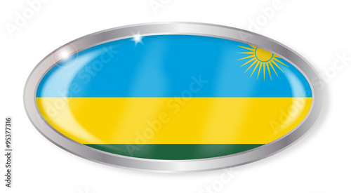 Rwanda Flag Oval Button