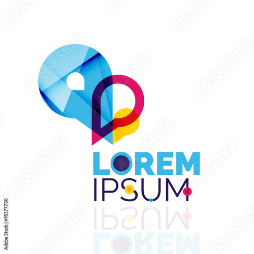 Free Download Logo, abstract geometric business icon - GFXLoad
