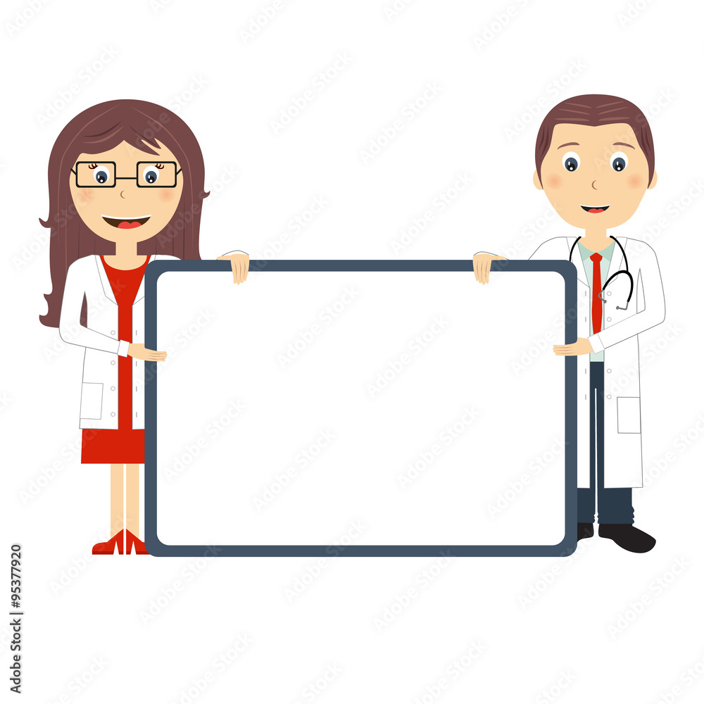 Doctor with frame Doctor with frame