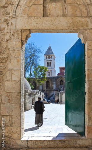 Israel, Jerusalem, the entrance to the Ethiopian Monastry