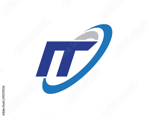 IT Letter Swoosh Media Technology Logo