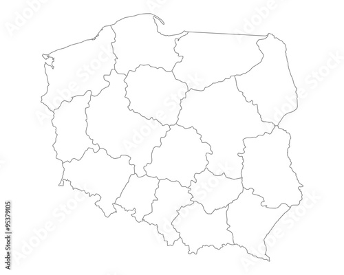 Karte von Polen