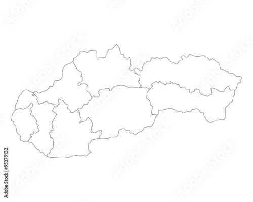 Karte der Slowakei