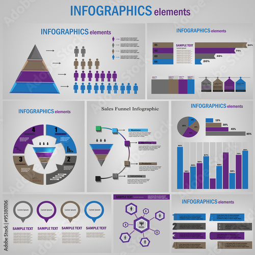 Big set of infographics elements. EPS10.