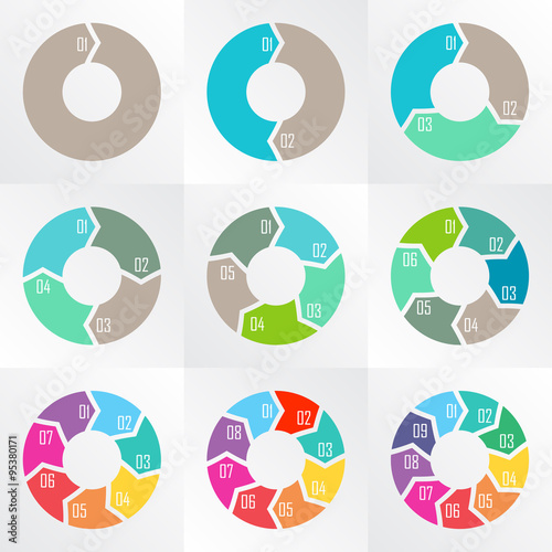Circle arrows for infographic.