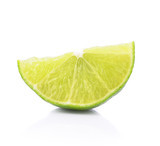 Green lime on white background.