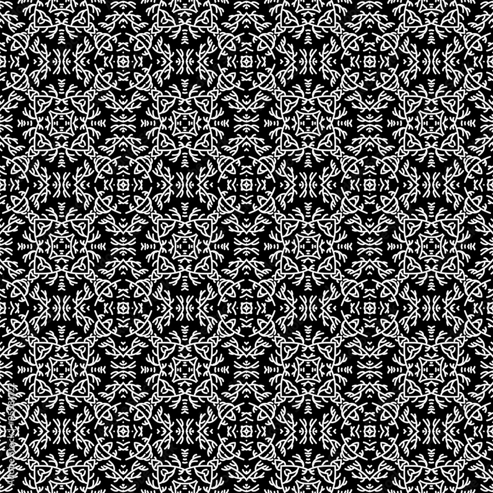 Seamless abstract detailed black and white pattern. Ethnic style Seamless abstract detailed black and white pattern. Ethnic style