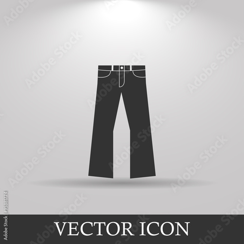 Pants icon. Flat design style.
