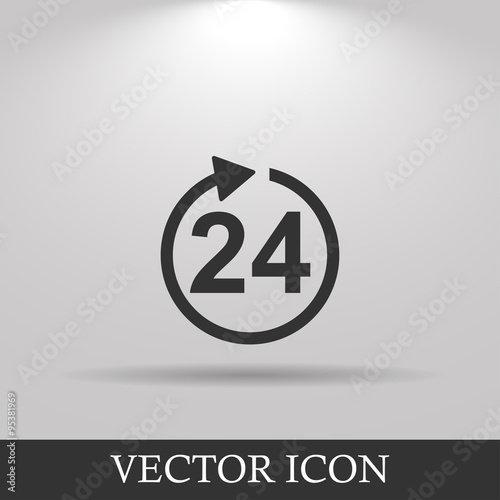 clock hours icon. Flat vector icon