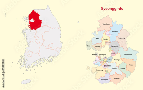 south korea gyeonggi province map