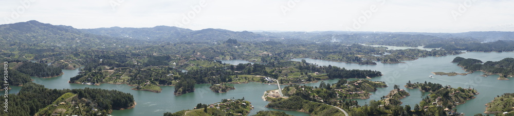 Guatape, Antioquia, Colombia - panoramic view, landscape - Guatapé & El Peñón Guatape, Antioquia, Colombia - panoramic view, landscape - Guatapé & El Peñón