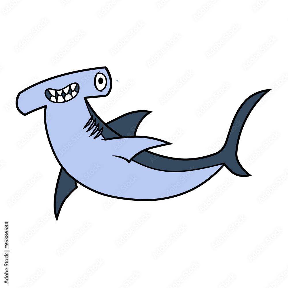 Naklejka premium Hammerhead shark